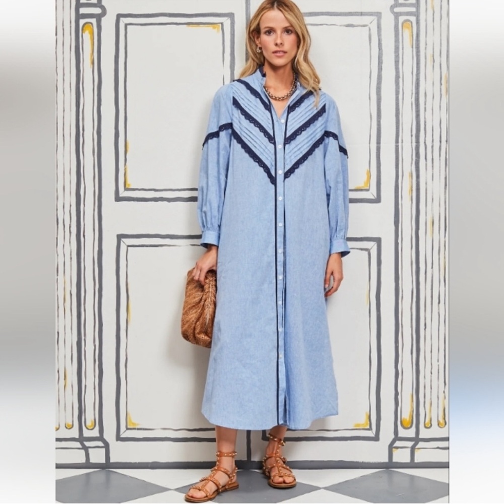 Tuckernuck Light Blue Long Sleeve Dress